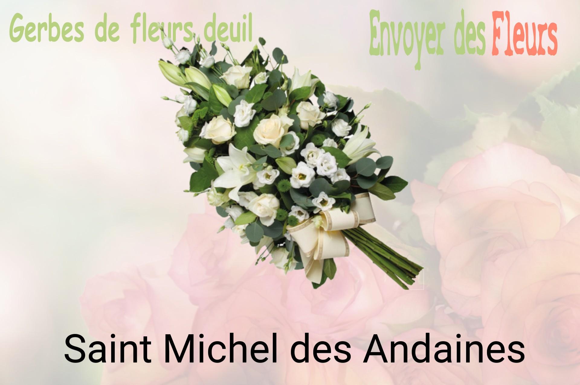 Gerbe de fleurs de deuil livrée à Saint-Michel-des-Andaines